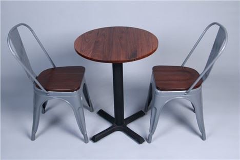 Sobretaula de cafè d'estil bloc de noguera negre massís